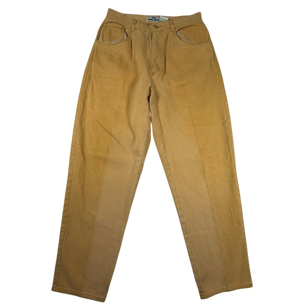 Vintage Guess Georges Marciano High Waisted Tapered Jeans Mustard Yellow 29 (32)